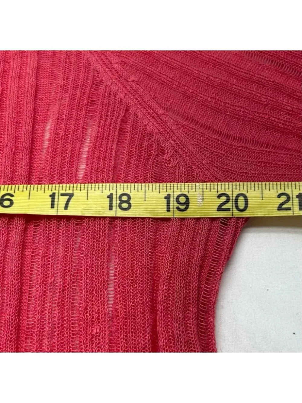 Eileen Fisher Variegated Peony Pink Silk/Linen Open Cardigan PM